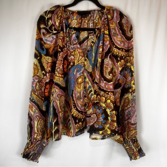 Sanctuary Relaxed Button Blouse Paisley Print Women's Top
Size: S - Picture 5 of 17